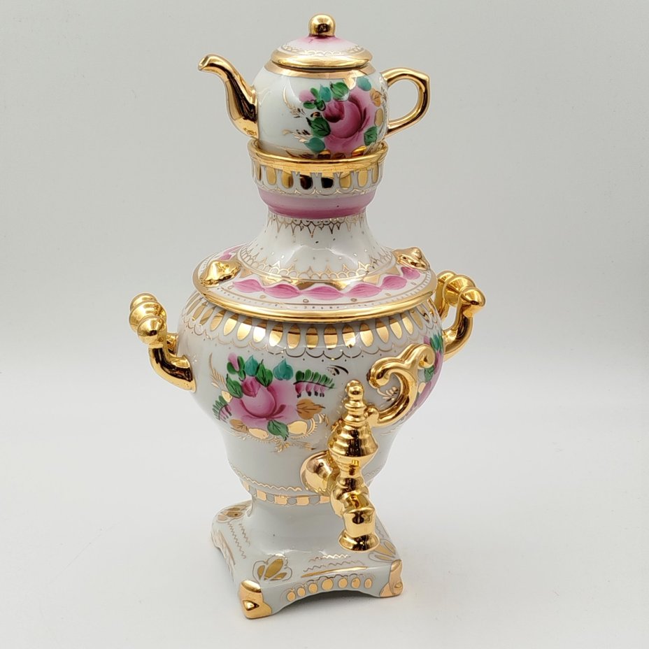 Статуэтка "Самовар с заварочным чайником" с символикой Олимпиады-80