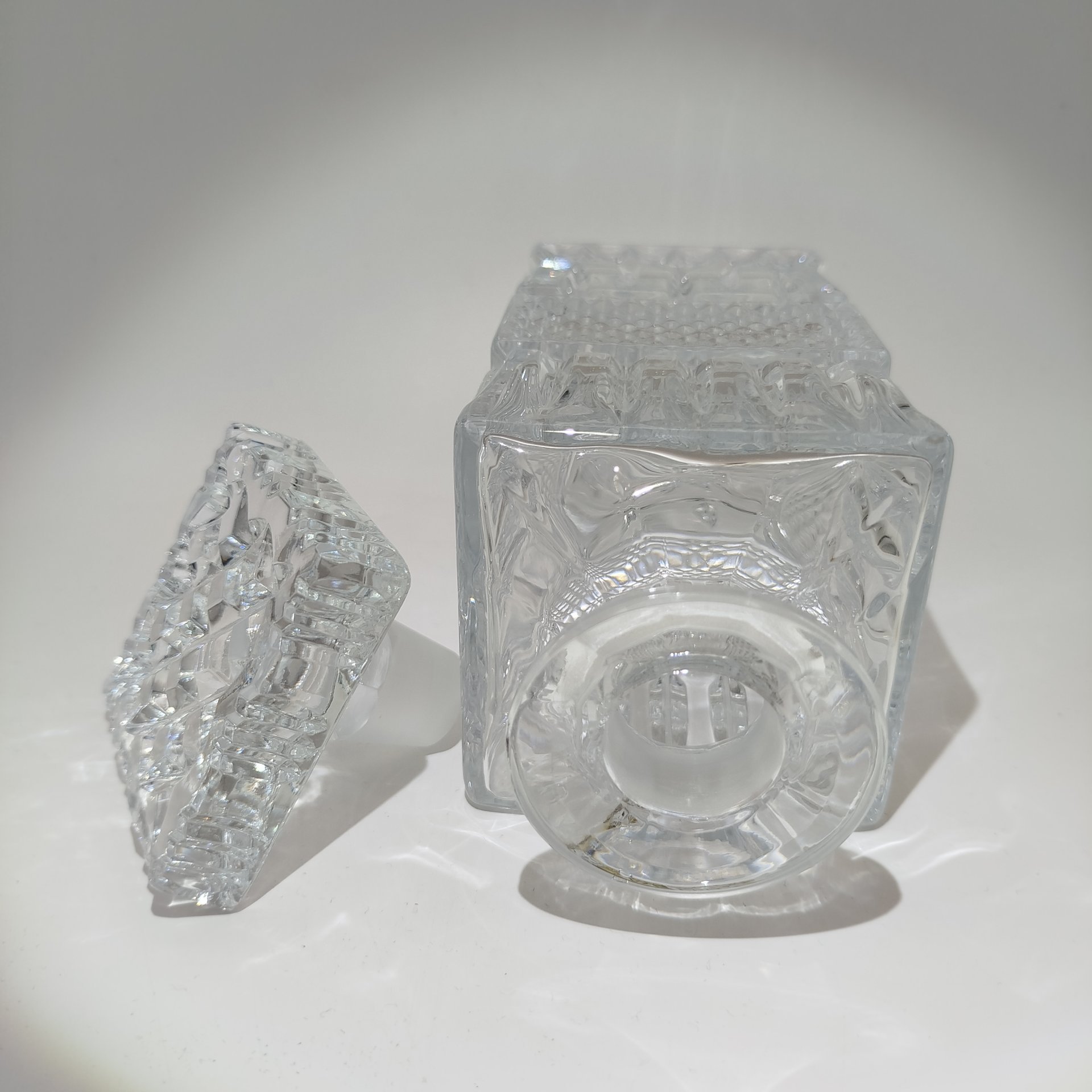 Штоф четырёхгранный "Brittany", хрусталь, алмазная грань, Bohemia Crystal (Bohemia Glass), Чехословакия, 1970-1980 гг.