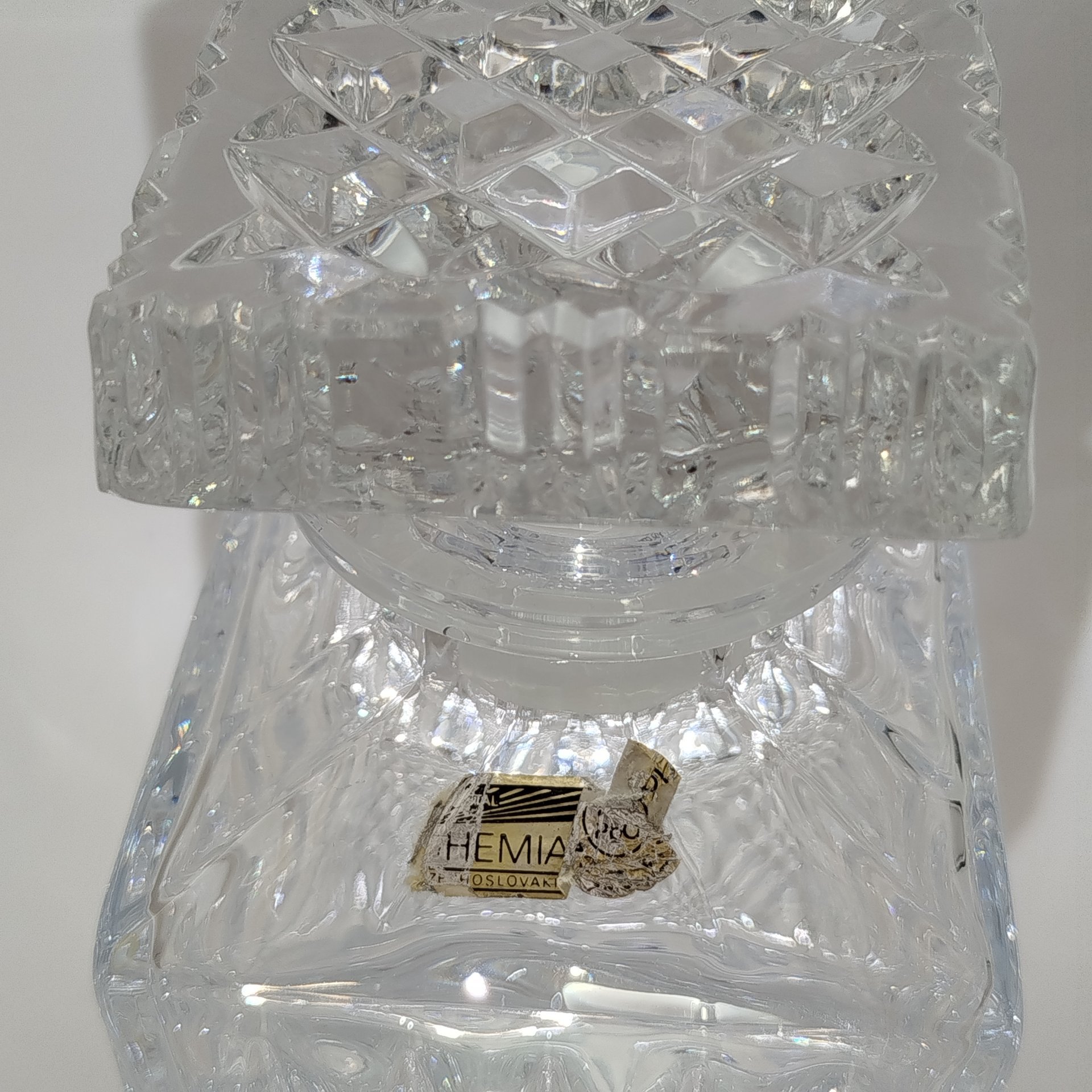 Штоф четырёхгранный "Brittany", хрусталь, алмазная грань, Bohemia Crystal (Bohemia Glass), Чехословакия, 1970-1980 гг.