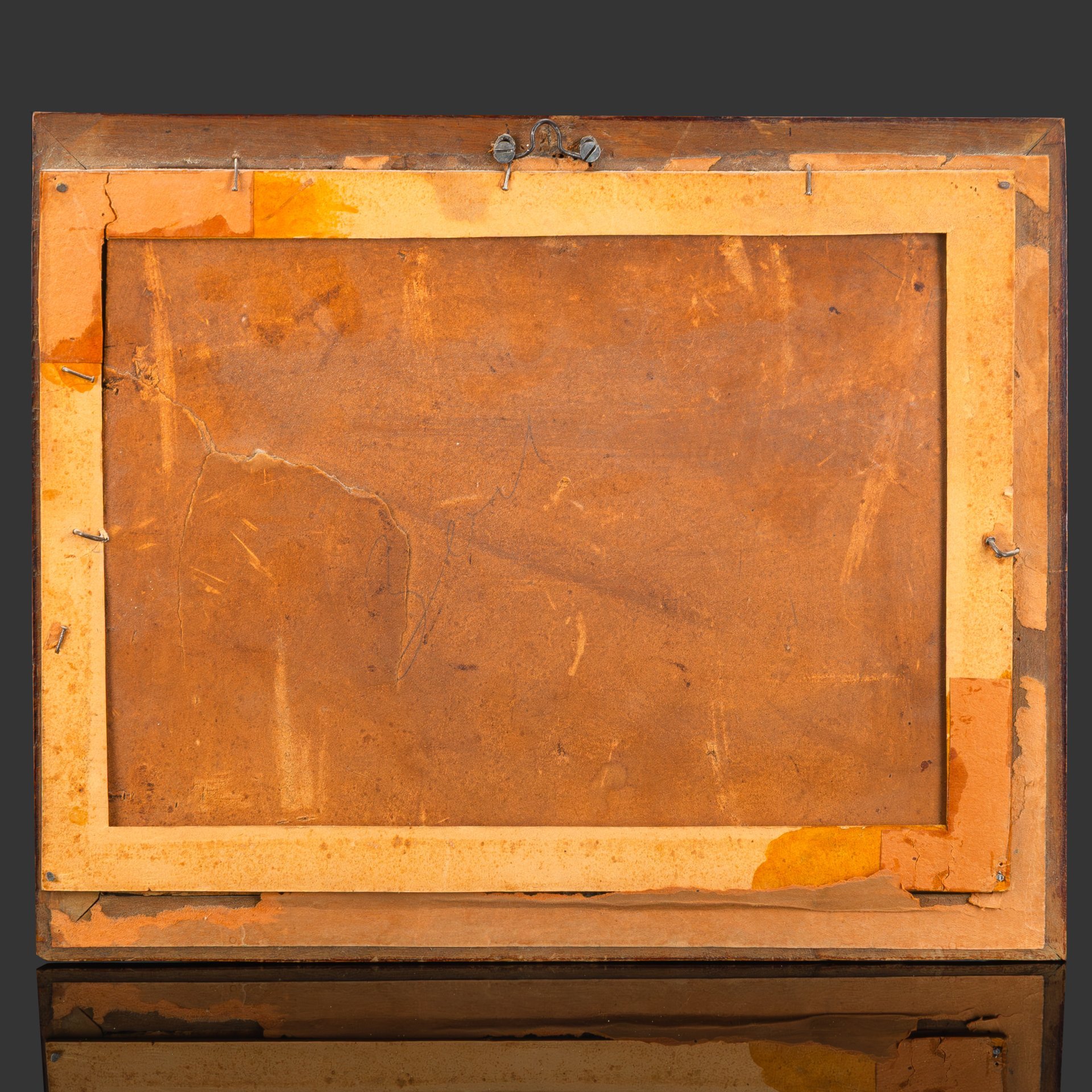 Картина в раме "Парусники", ткань, вышивка, СССР, 1970-1990 гг.