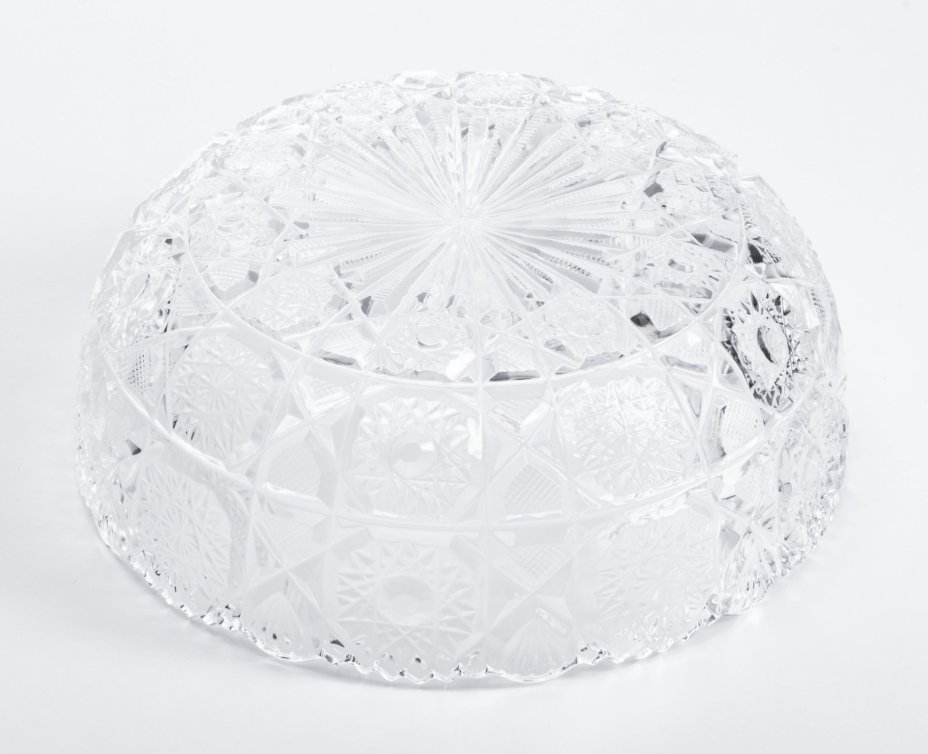 Ваза для фруктов, хрусталь, алмазная грань, СССР, 1970-1990 гг.
