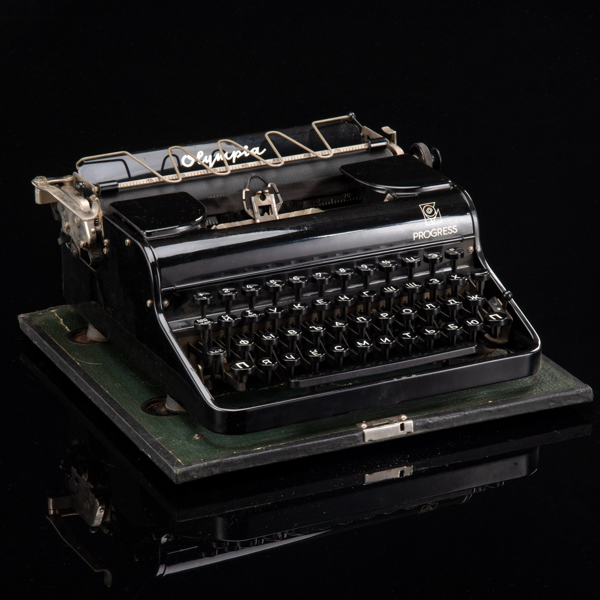 Машинка печатная модели "Progress", металл, полимерный материал, краска, Olympia Werke, Германия, 1930-1960 гг.