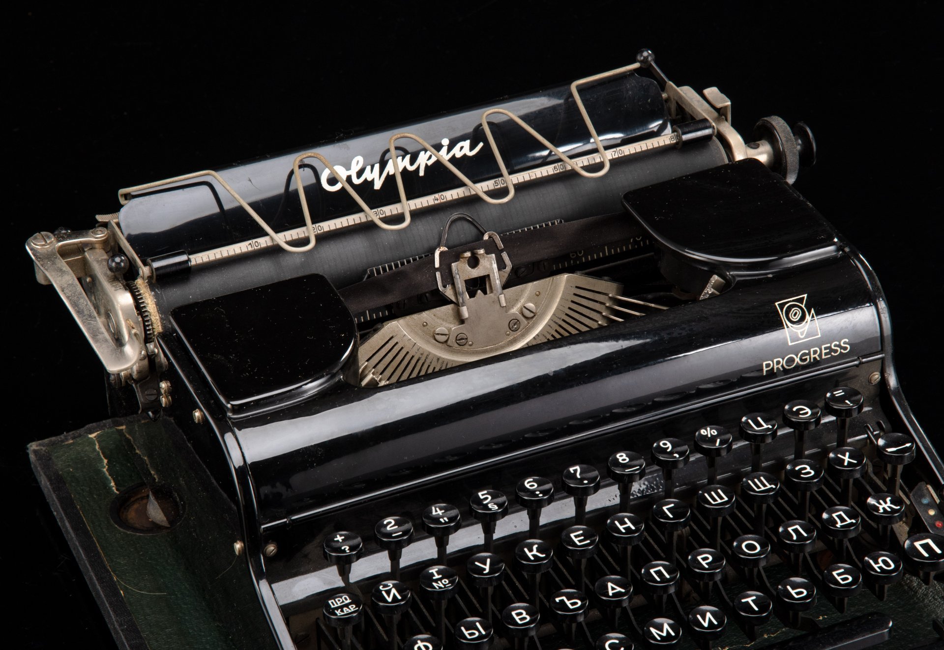 Машинка печатная модели "Progress", металл, полимерный материал, краска, Olympia Werke, Германия, 1930-1960 гг.