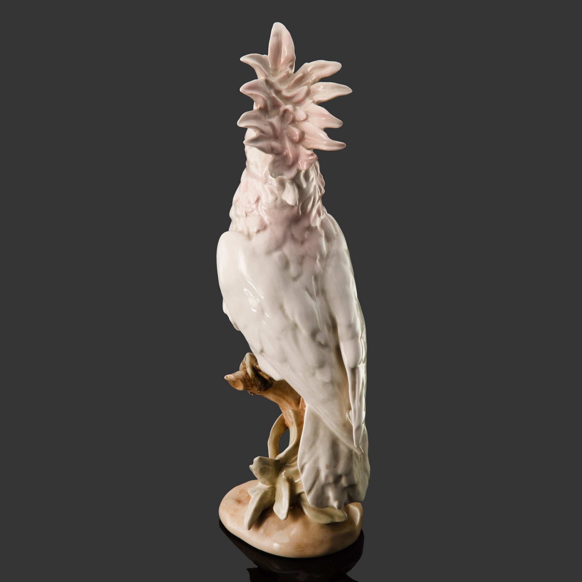 Статуэтка "Попугай какаду", фарфор, крытье, роспись, Royal Dux, Чехия, 1960-1990 гг.