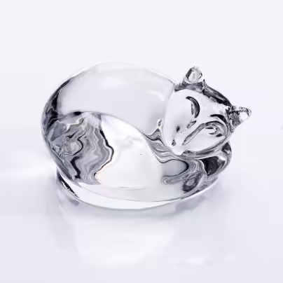 Статуэтка "Кошка", стекло, Китай, 1990-2010 гг.