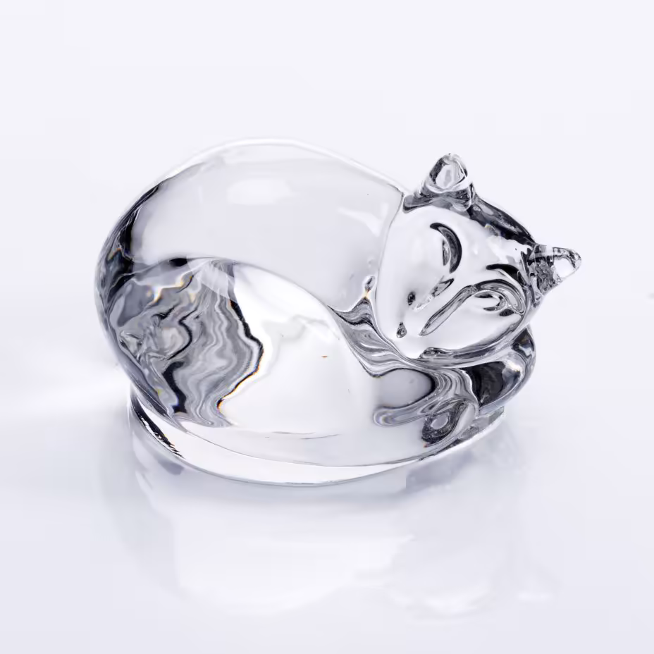 Статуэтка "Кошка", стекло, Китай, 1990-2010 гг.