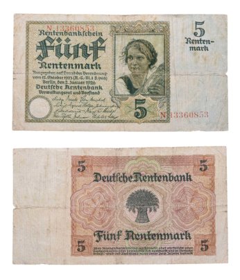 Германия 5 марок 1926 серия N