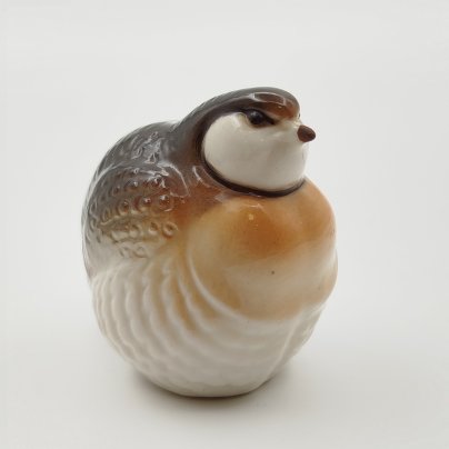 Статуэтка "Каменная куропатка", фарфор, аэрография, роспись, Ленинградский фарфоровый завод (ЛФЗ), СССР, 1986-1991 гг.