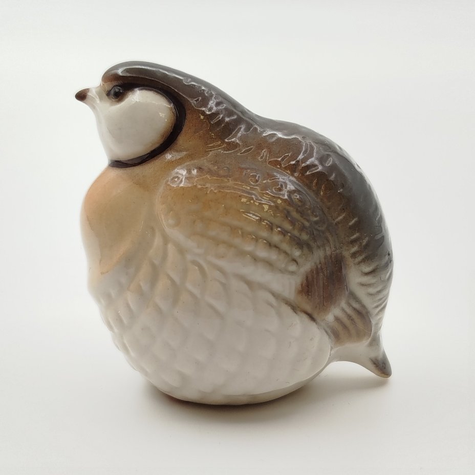 Статуэтка "Каменная куропатка", фарфор, аэрография, роспись, Ленинградский фарфоровый завод (ЛФЗ), СССР, 1986-1991 гг.
