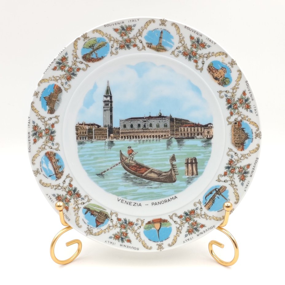 Тарелка настенная "Venezia", фарфор, деколь, Suisse langenthal, Швейцария, 1950-1980 гг., Suisse langenthal