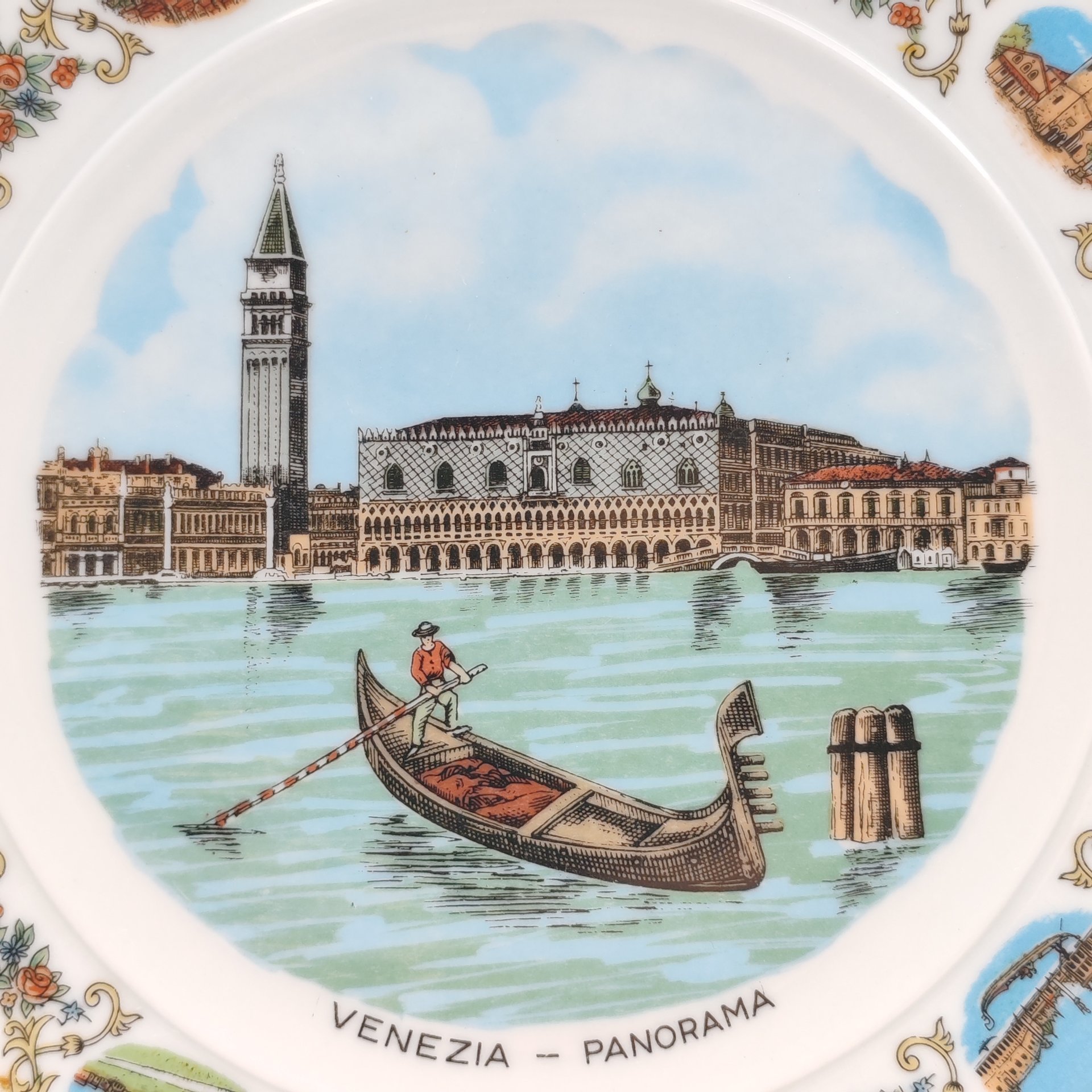 Тарелка настенная "Venezia", фарфор, деколь, Suisse langenthal, Швейцария, 1950-1980 гг., Suisse langenthal