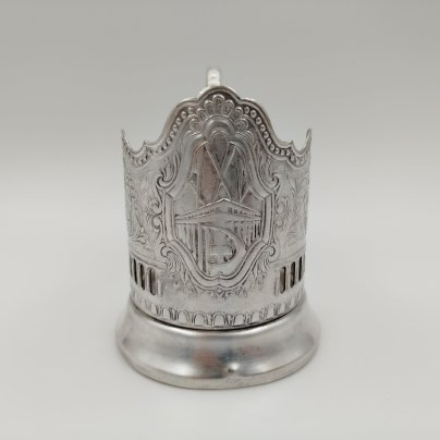 Подстаканник "XXV съезд КПСС", мельхиор (медь-никель), Кольчугинский завод цветных металлов, СССР, 1976 г., Кольчугинский завод цветных металлов