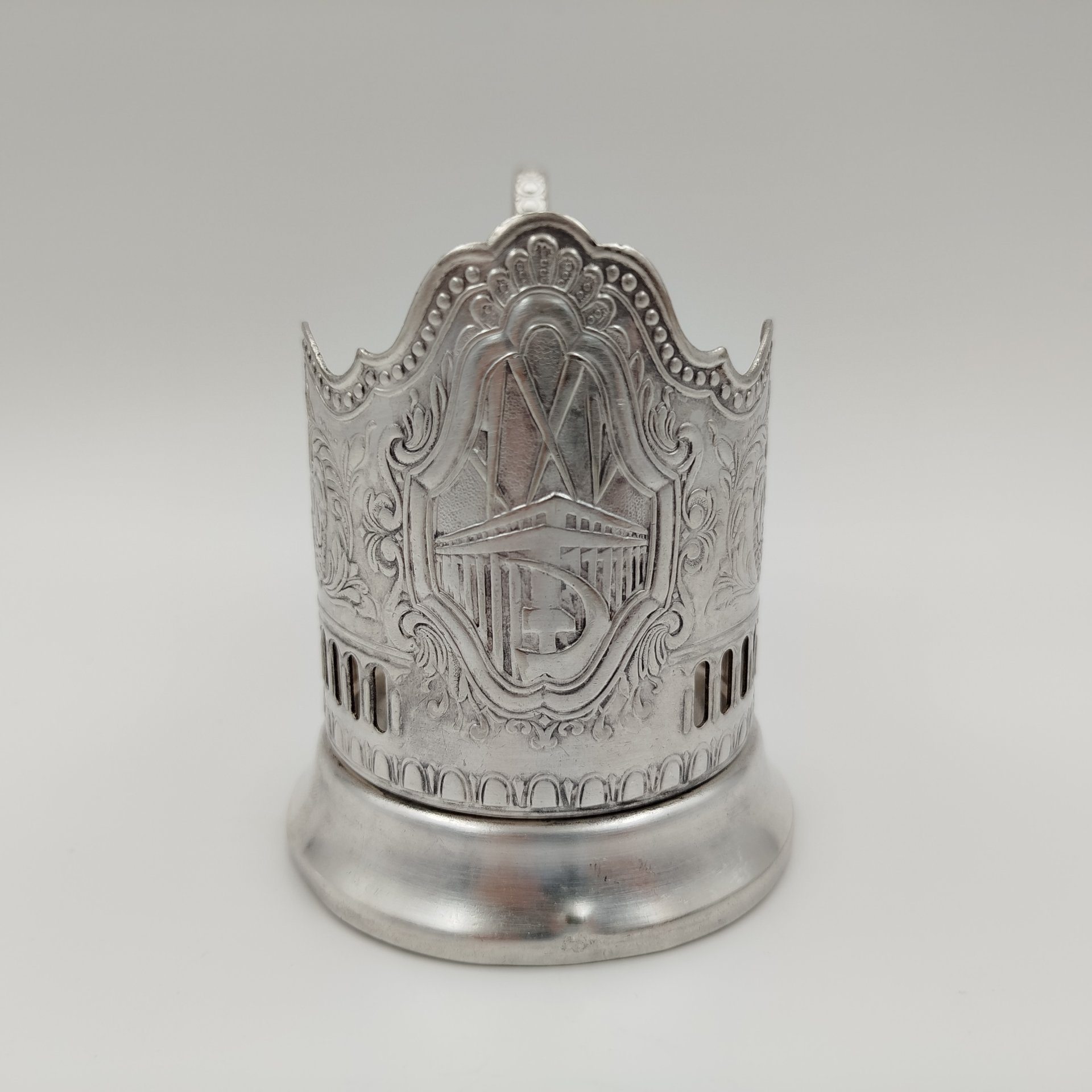 Подстаканник "XXV съезд КПСС", мельхиор (медь-никель), Кольчугинский завод цветных металлов, СССР, 1976 г., Кольчугинский завод цветных металлов