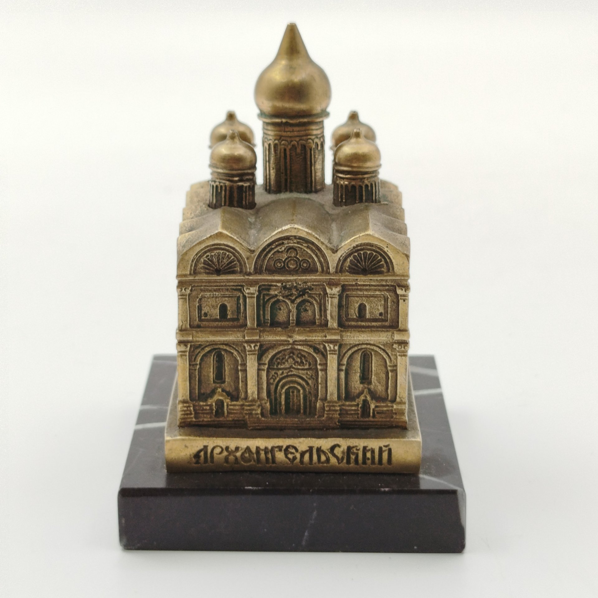 Статуэтка миниатюра "Архангельский собор", бронза, камень, СССР, 1970-1980 гг.