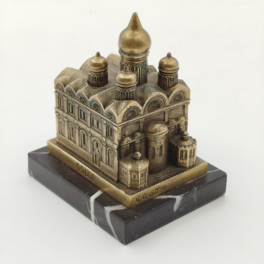 Статуэтка миниатюра "Архангельский собор", бронза, камень