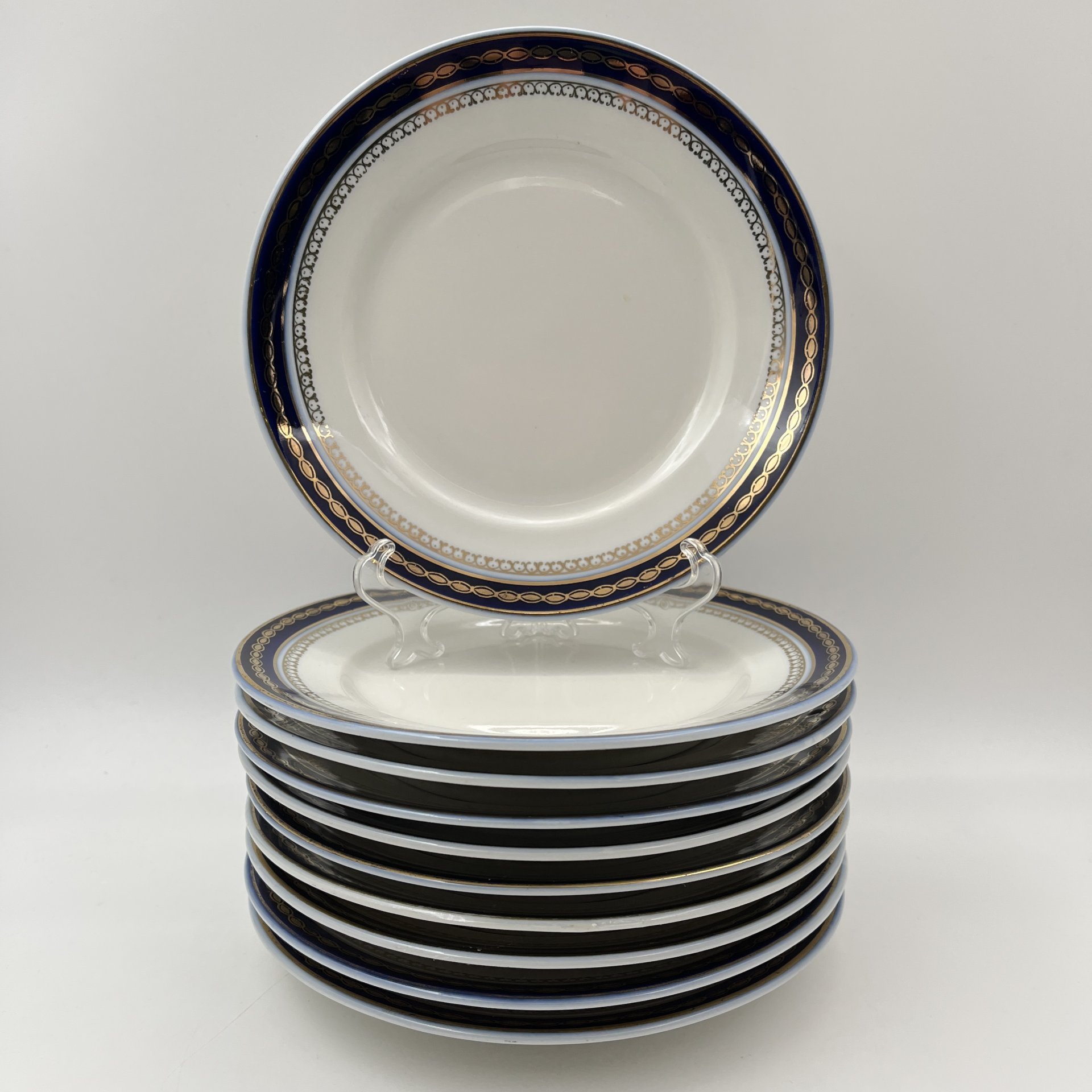 Набор из 10-ти десертных тарелок с орнаментальным декором