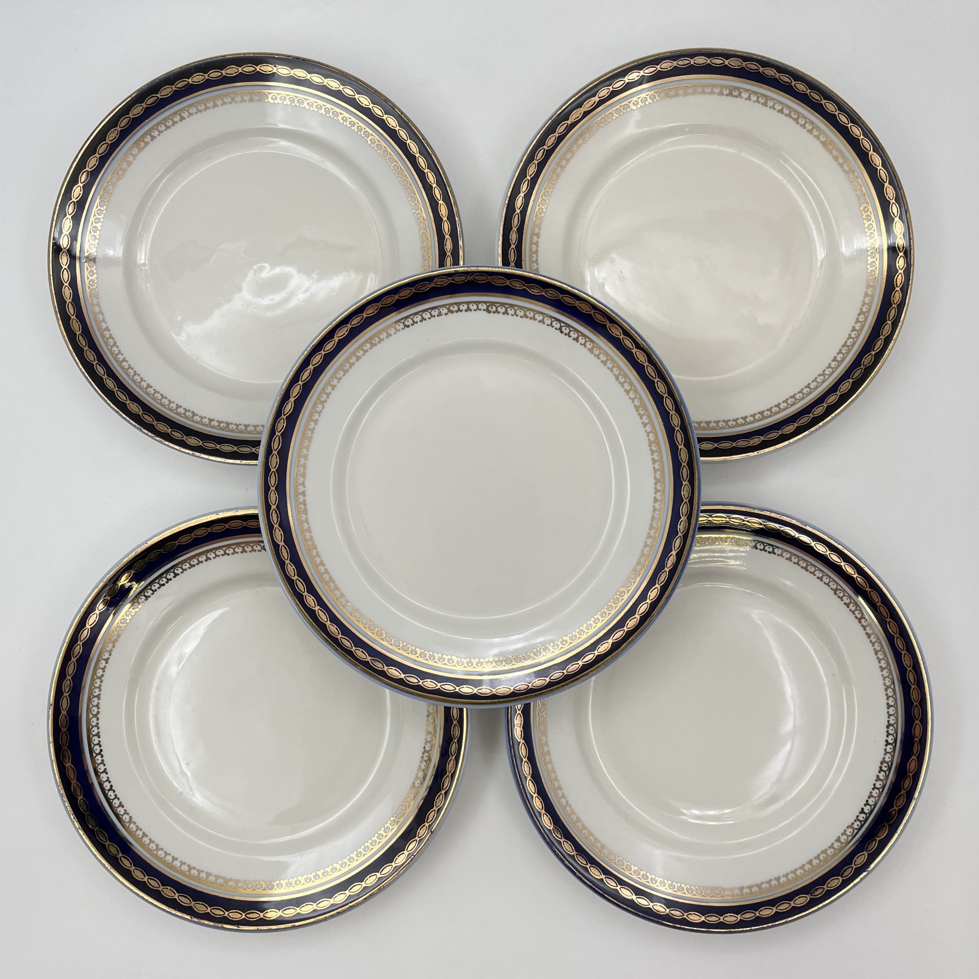 Набор из 10-ти десертных тарелок с орнаментальным декором