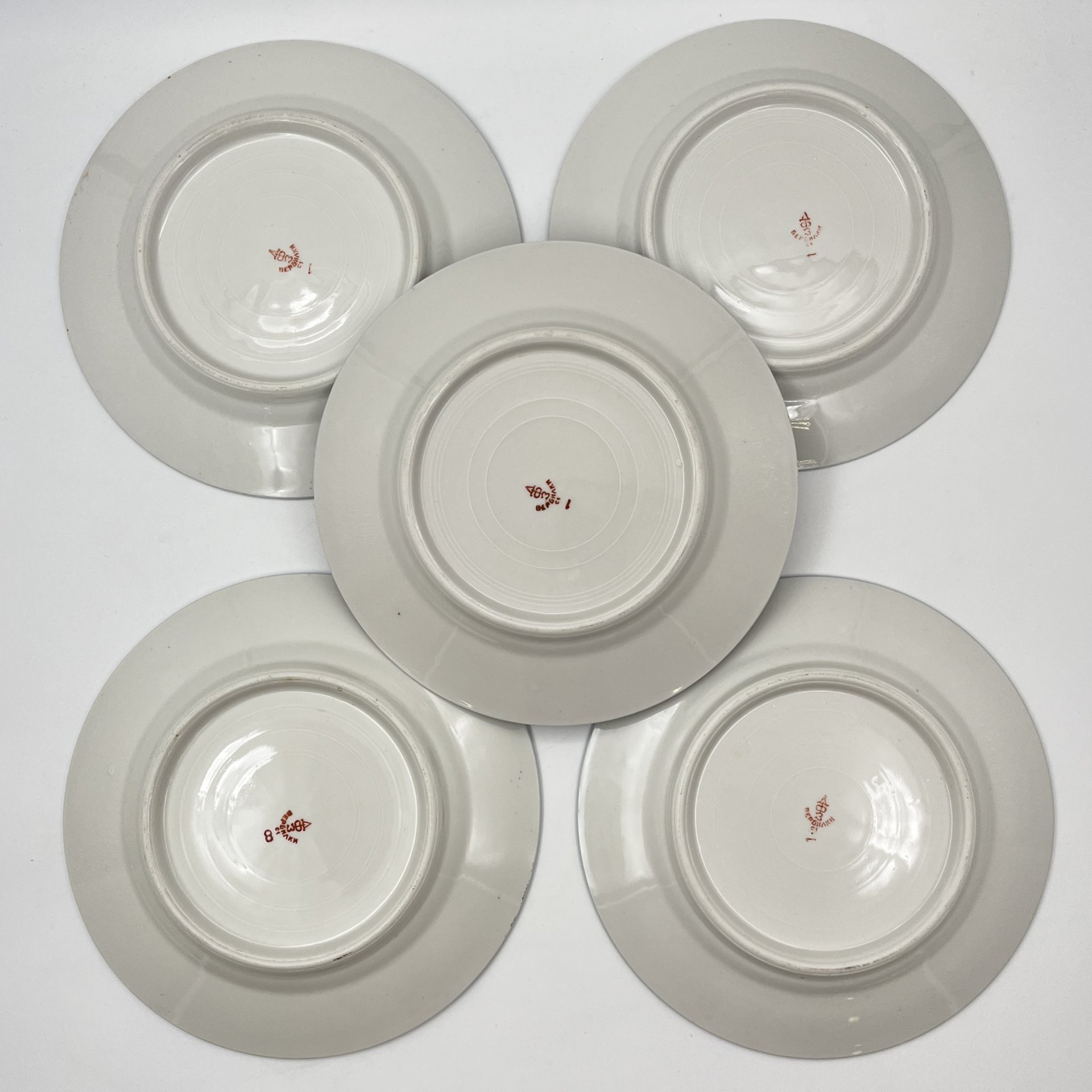 Набор из 10-ти десертных тарелок с орнаментальным декором