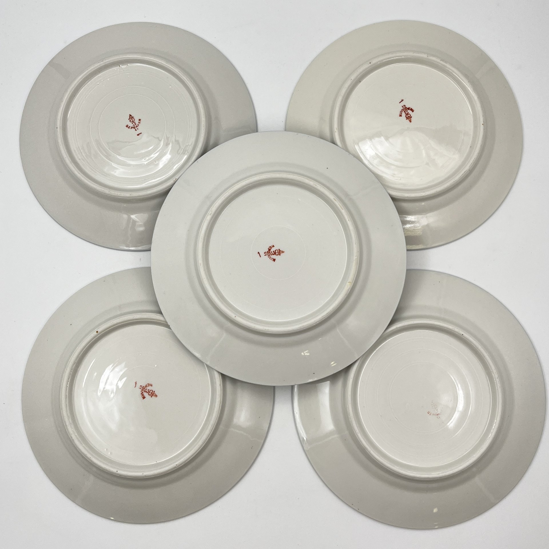 Набор из 10-ти десертных тарелок с орнаментальным декором