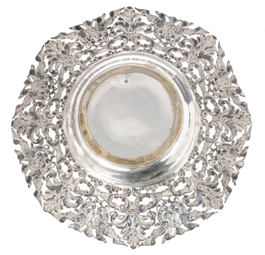 Блюдо для фруктов, латунь с серебрением, латунь, фирма "Cortasa M. Plat", Испания,  1970-1980 гг.