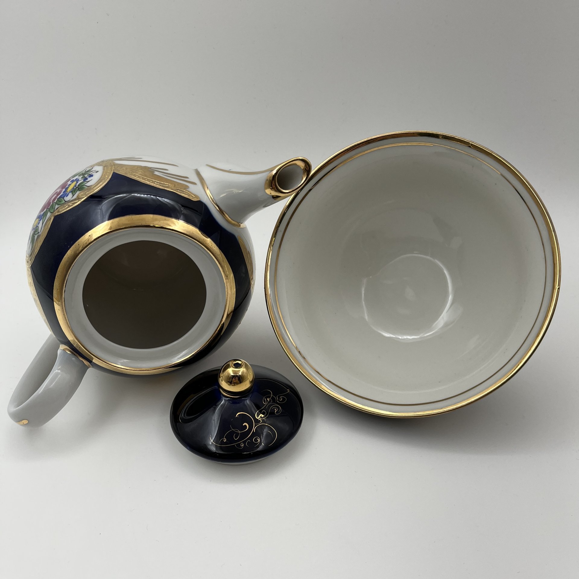 Набор чайный с цветочным декором на 5 персон (9 предметов)