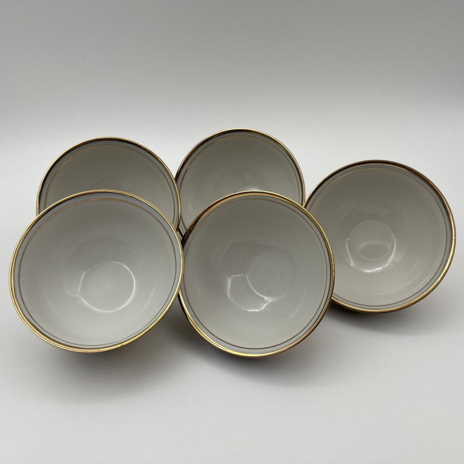 Набор чайный с цветочным декором на 5 персон (9 предметов)