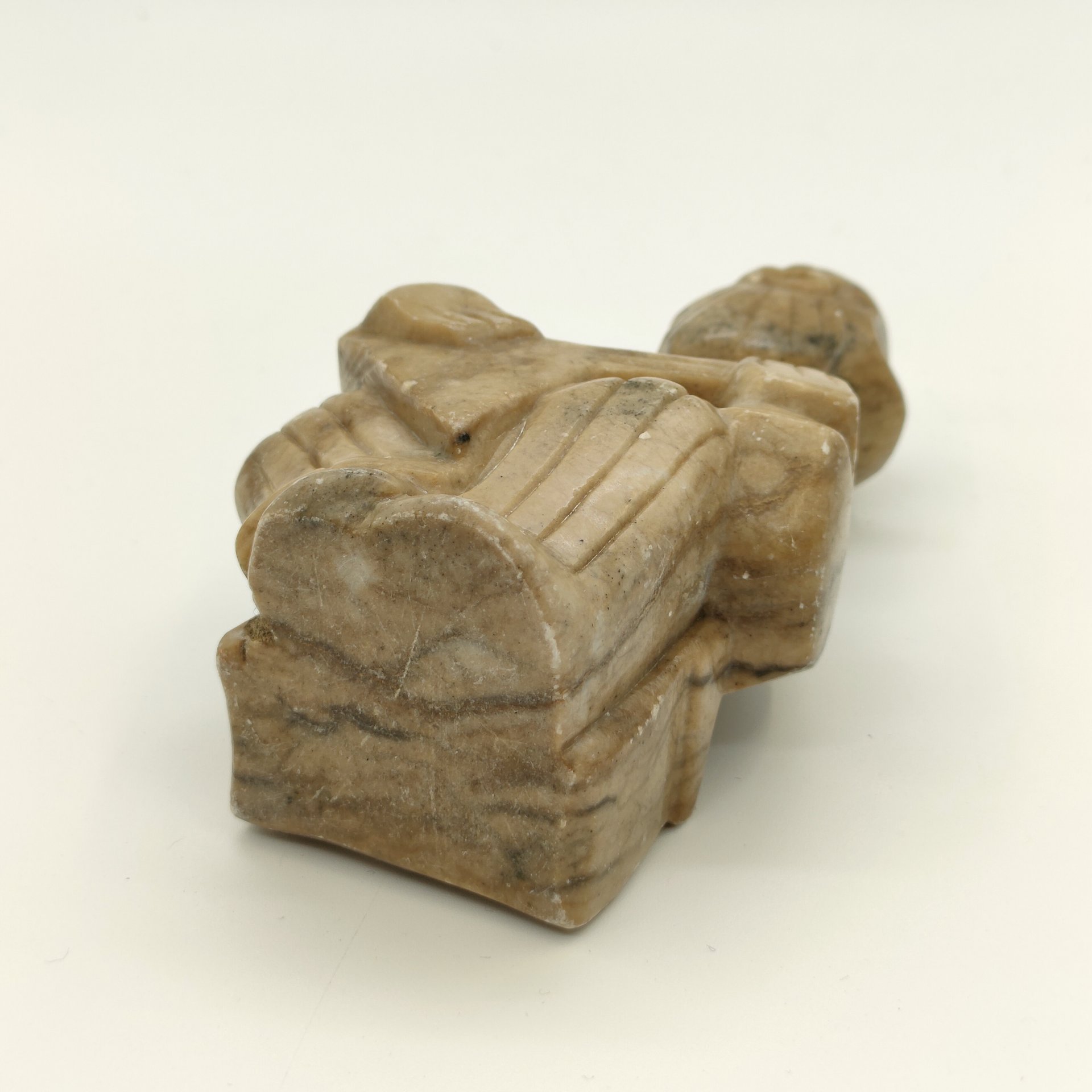 Статуэтка "Мужик с балалайкой", натуральный камень, резьба, шлифовка, Россия, 1980-2000 гг.