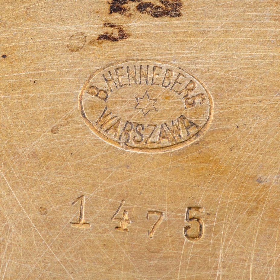 Фруктовница (сухарница), украшенная прорезным растительным декором, латунь, серебрение, Bracia Henneberg (Братья Хеннеберг, Варшава), Польша, 1890-1917 гг.