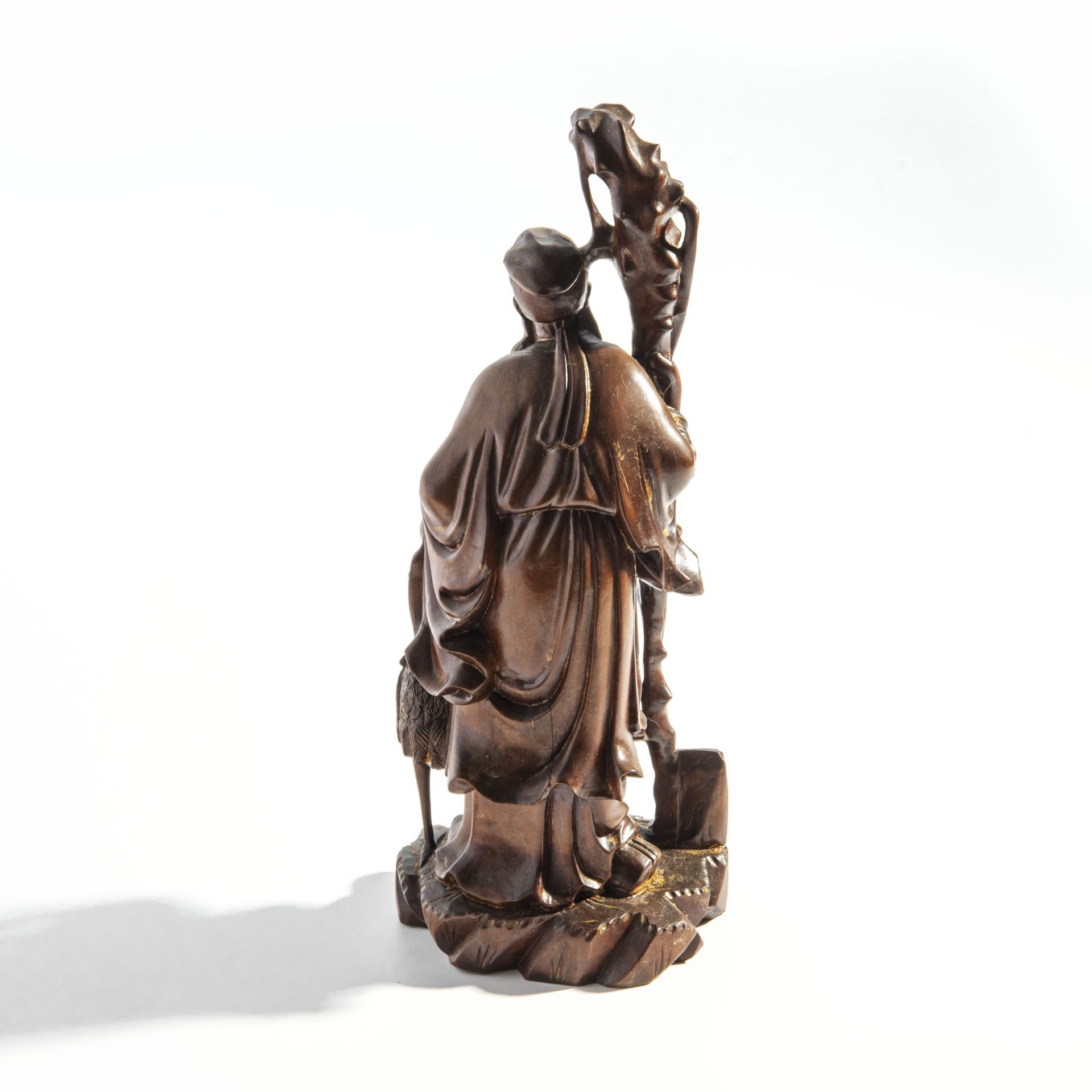 Статуэтка "Шоу-Син", дерево, резьба, тонировка, лак, Китай, 1950-1960 гг., Китай