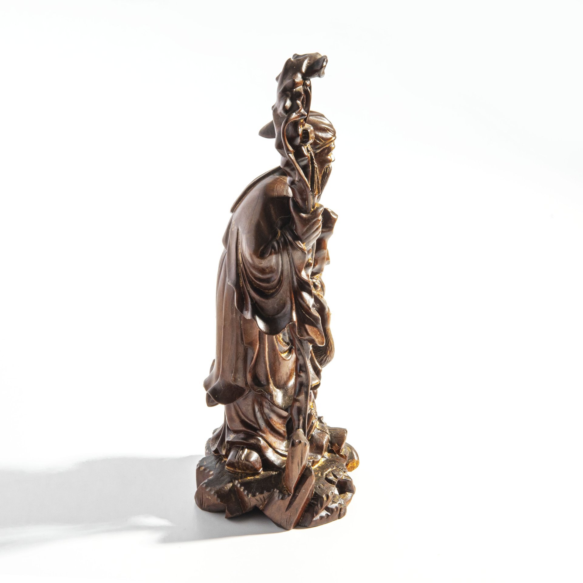 Статуэтка "Шоу-Син", дерево, резьба, тонировка, лак, Китай, 1950-1960 гг., Китай