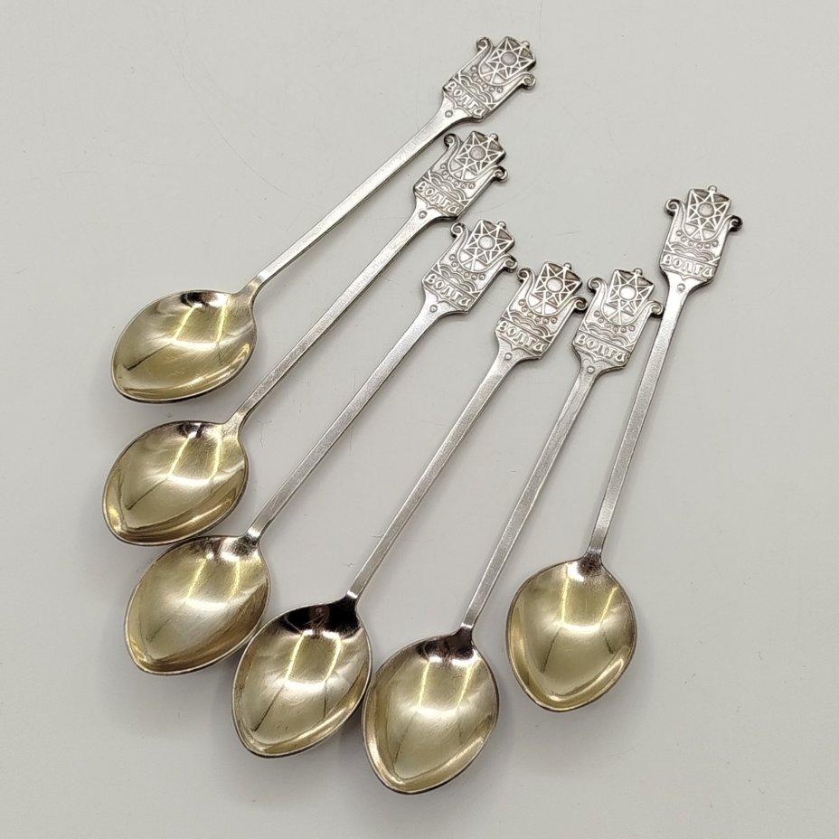 Набор из шести чайных ложек "Волга"