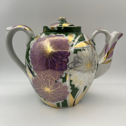 Чайник доливной (трактирный) "Хризантемы" ("Астры"), автор В.К. Яснецов