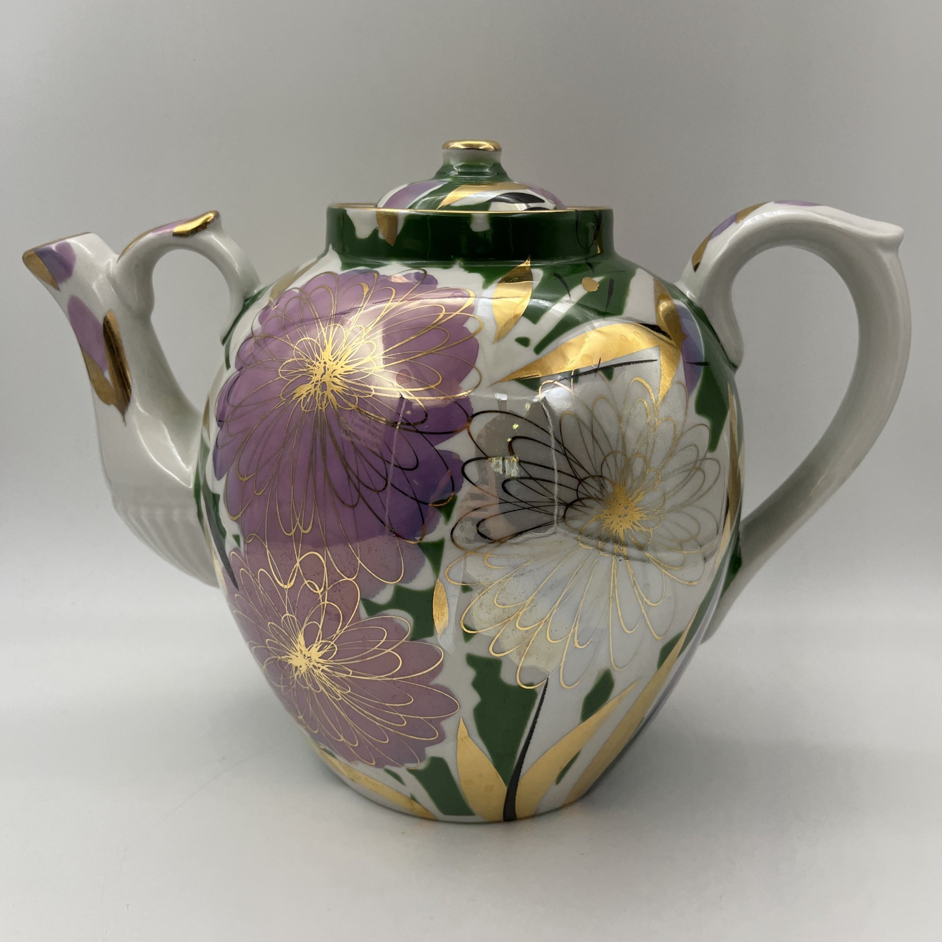 Чайник доливной (трактирный) "Хризантемы" ("Астры"), автор В.К. Яснецов