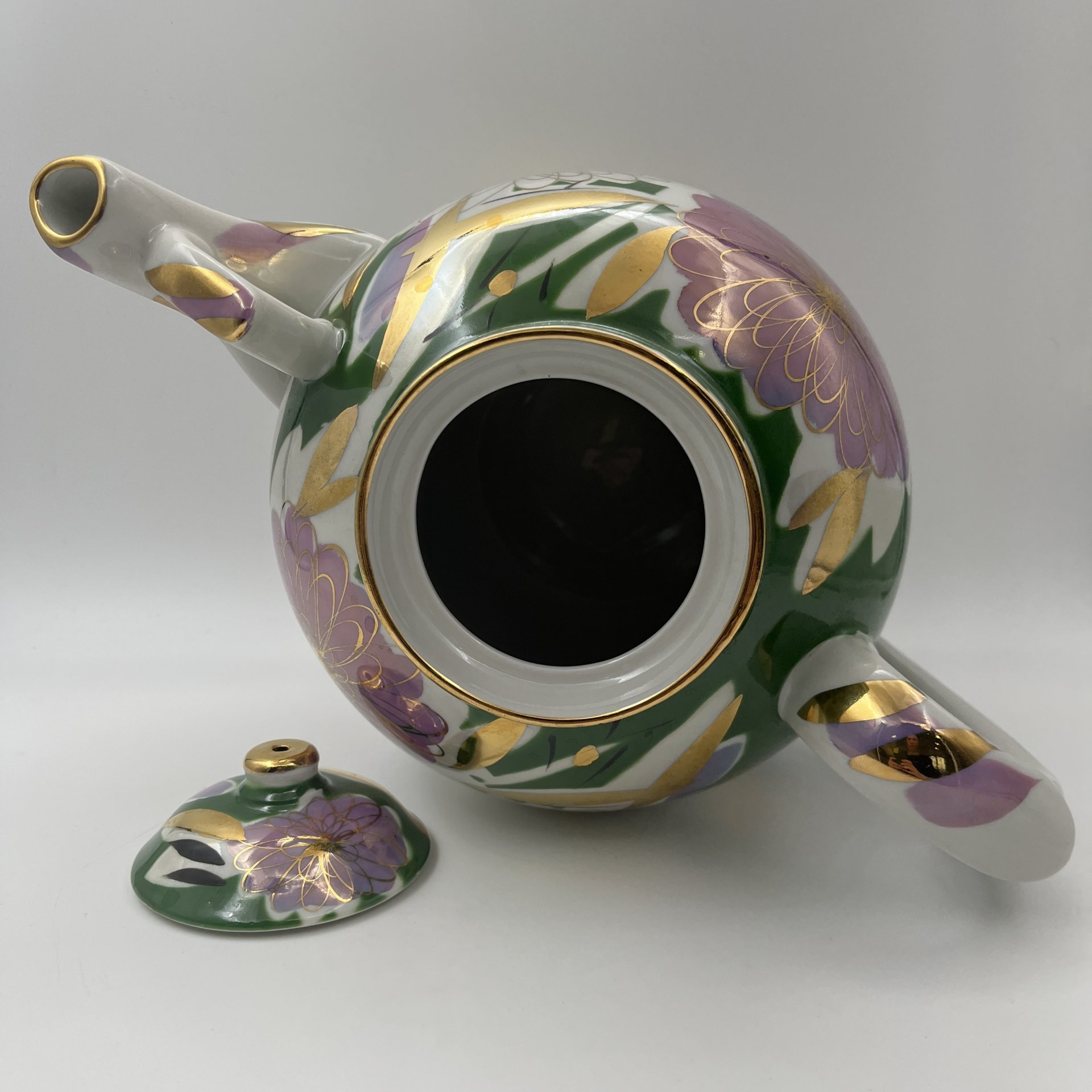 Чайник доливной (трактирный) "Хризантемы" ("Астры"), автор В.К. Яснецов