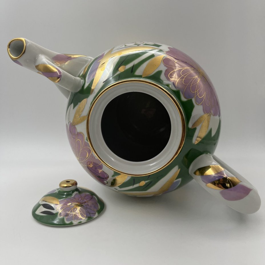 Чайник доливной (трактирный) "Хризантемы" ("Астры"), автор В.К. Яснецов