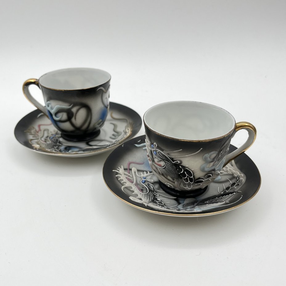 Набор из 2-х кофейных пар "Дракон", Lux Porcelain FAHD M.K.