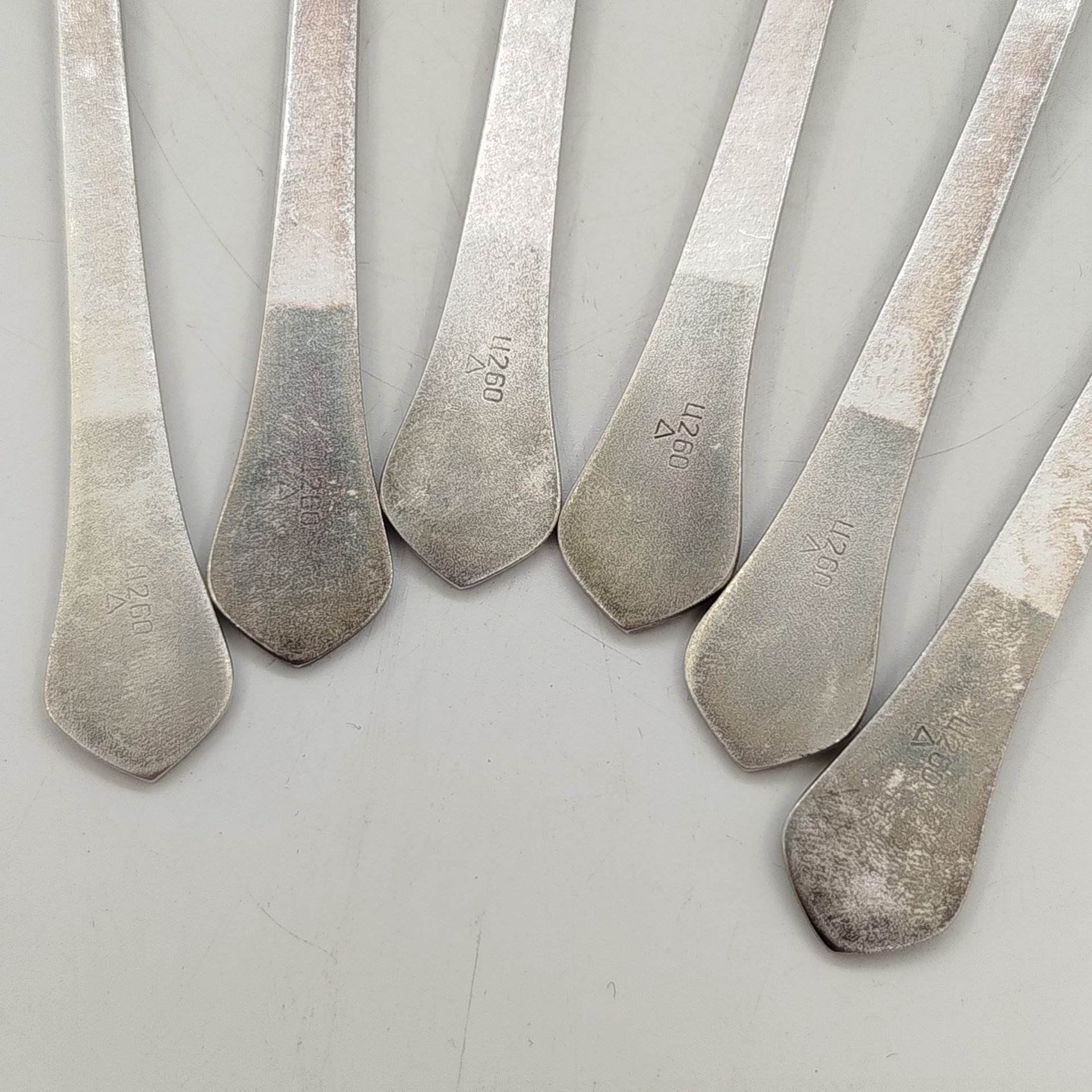 Набор чайных ложек на 6 персон, мНЦ (медь-никель-цинк), золочение, СССР, 1970-1990 гг.