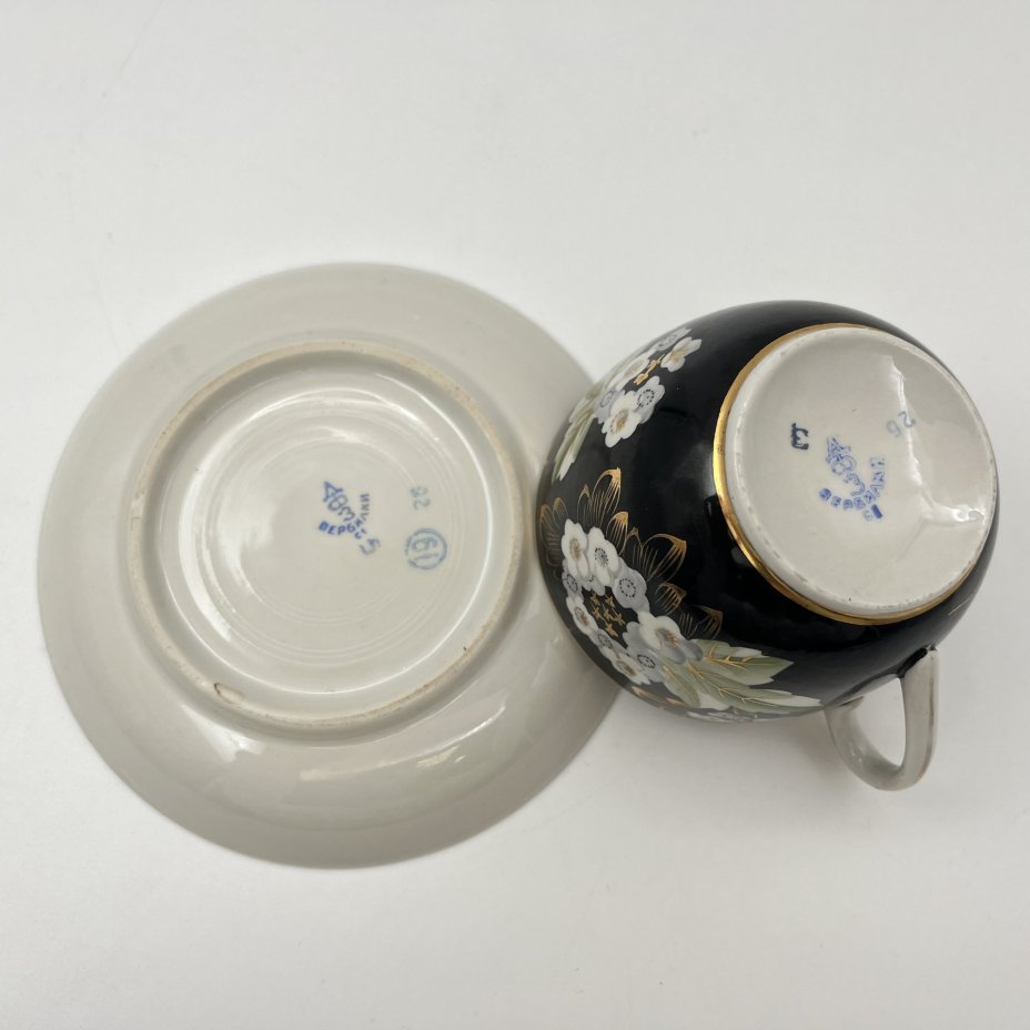 Пара чайная "Цветущая калина", форма "Стандарт"