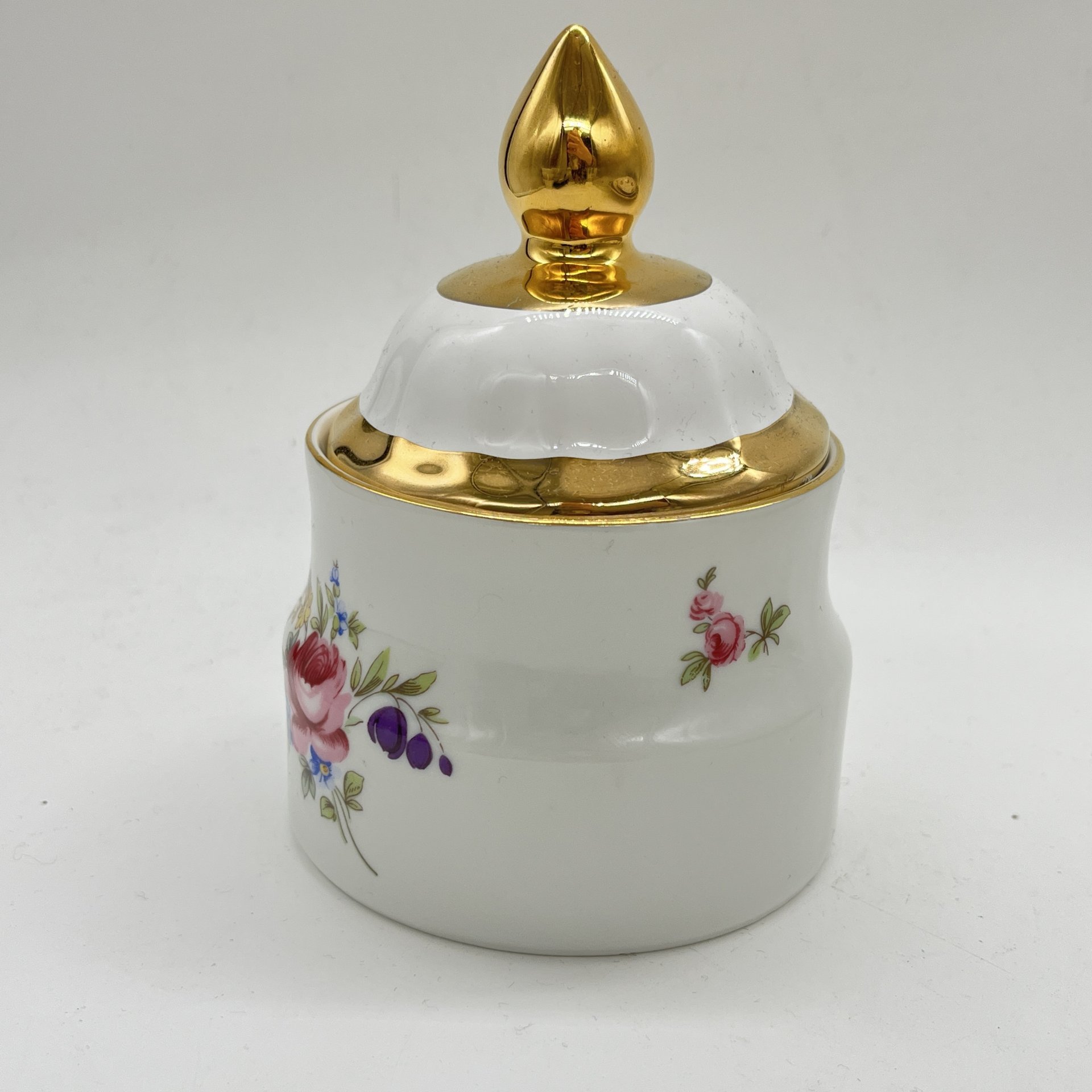 Сахарница с цветочным декором (подбор крышки), Bohemia (Neurohlau)