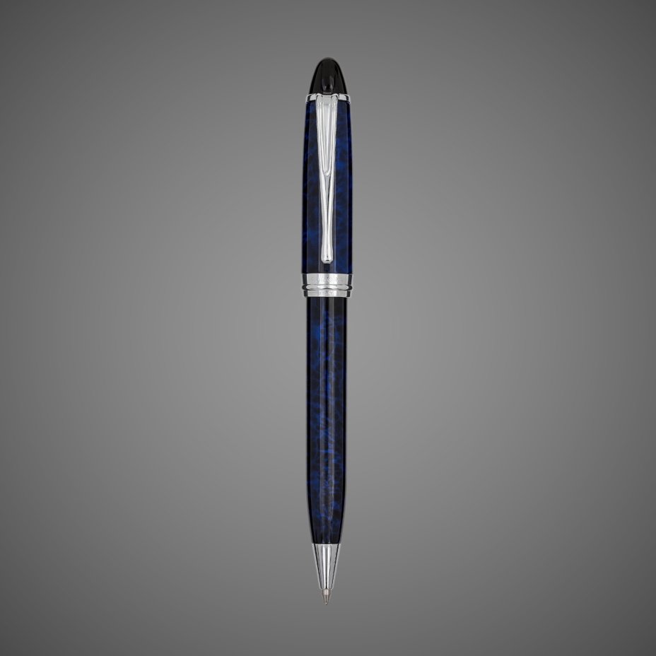 Шариковая ручка Aurora Ipsilon Lacca Blue Night CT, в подарочной коробке, Лаки и смолы: лак, хром