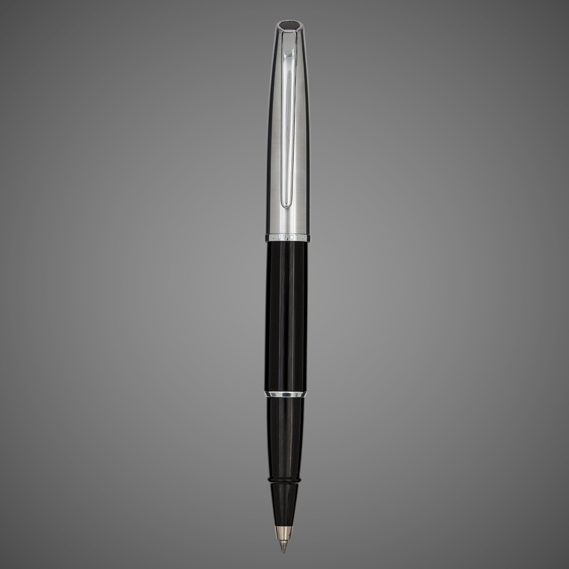 Ручка-роллер Aurora Style Metal Chrome/Black CT, в подарочной коробке, Лаки и смолы: смола, хром