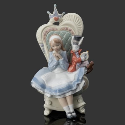 Статуэтка "Алиса в стране чудес", автор Francisco Polope, фарфор, роспись, Lladro, Испания, 2008-2020 гг.