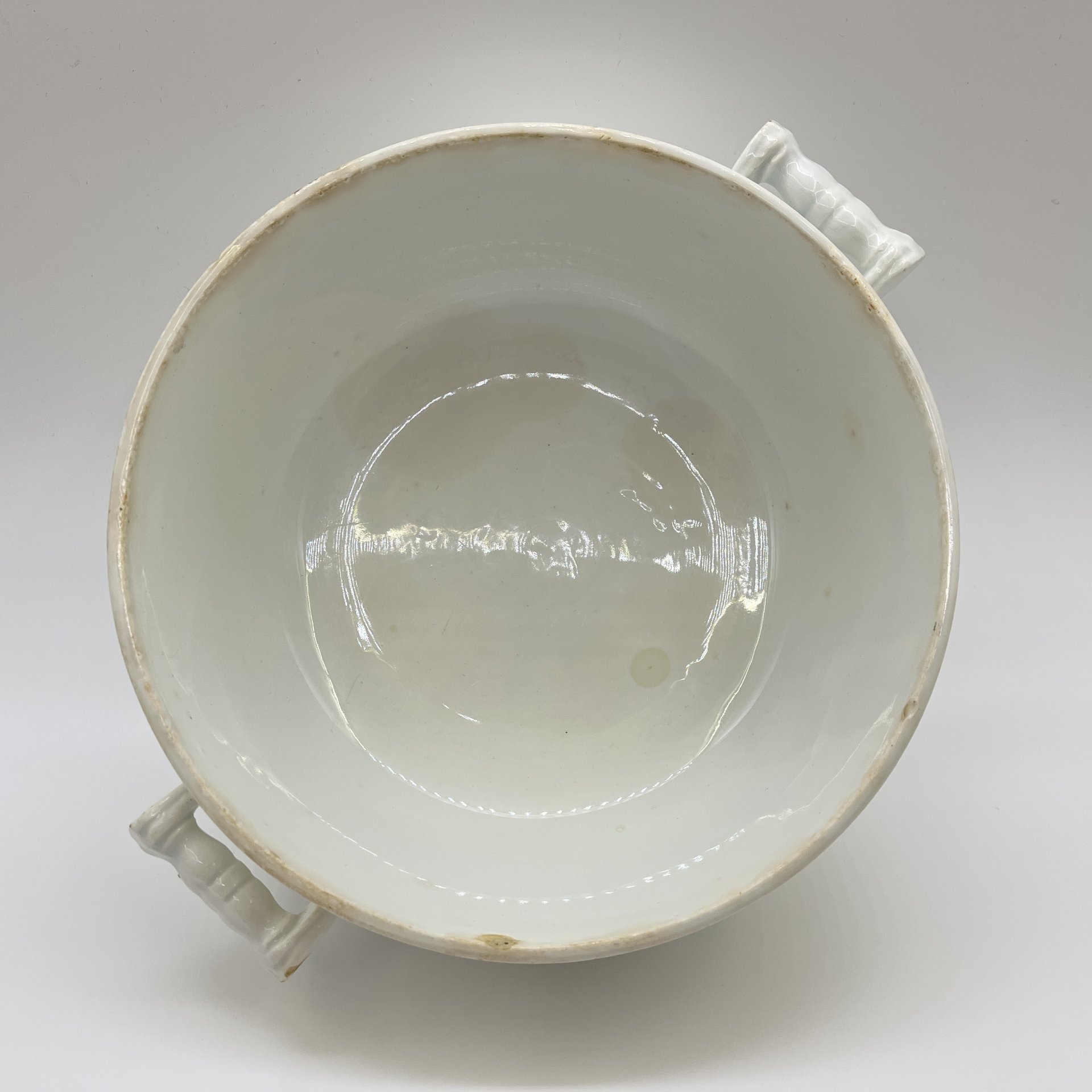 Супница детская (без крышки), фаянс, деколь, Конаковский фаянсовый завод им. М.И. Калинина (ЗиК Конаково), СССР, 1932-1952 гг.