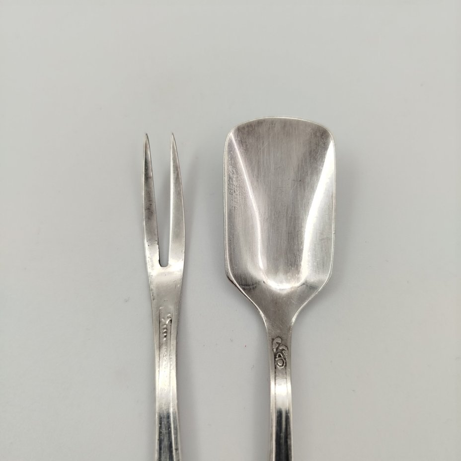 Набор сервировочный (совочек для сахра и вилка для лимона) "Пламя"