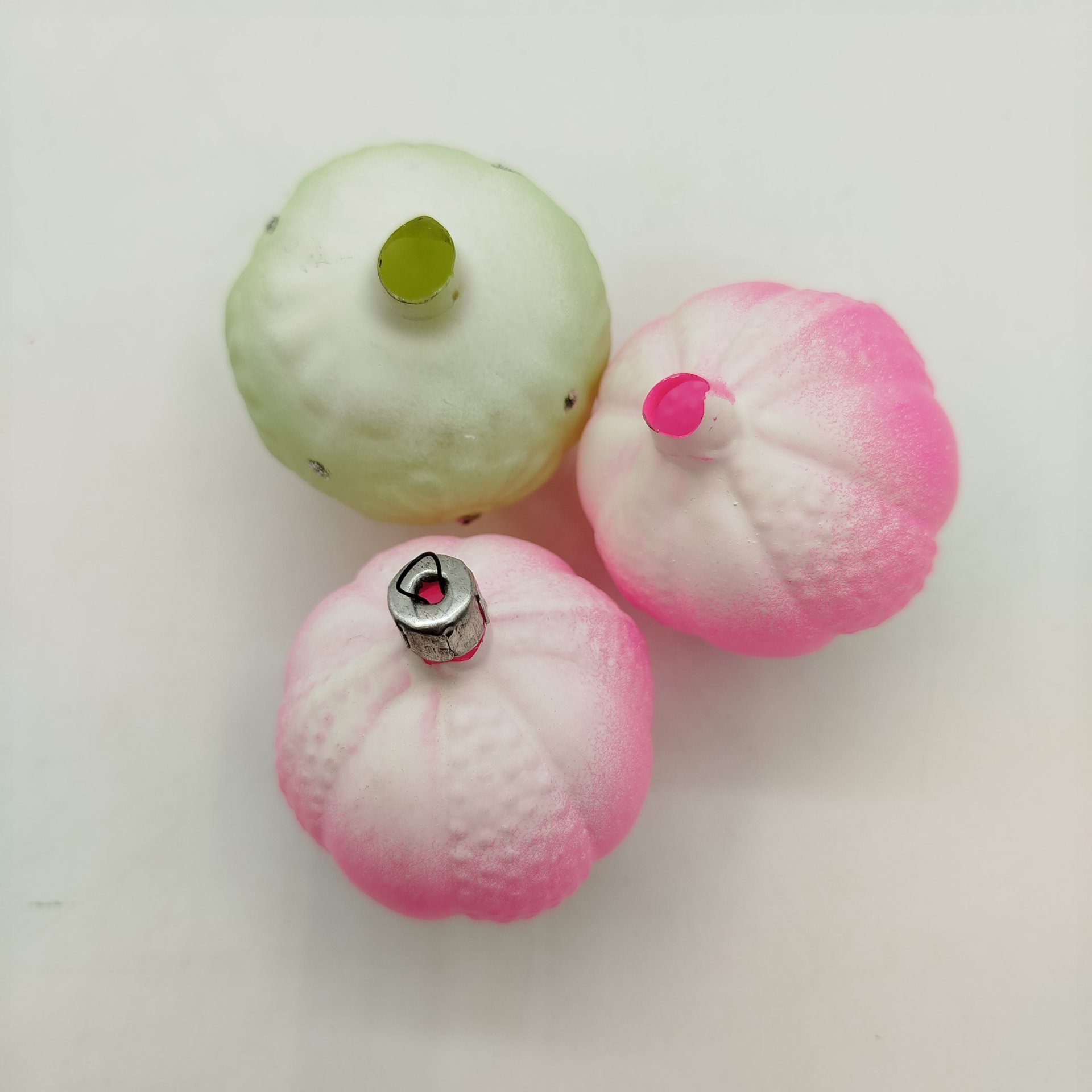 Набор из трёх ёлочных игрушек, стекло, Московский завод ёлочных украшений, СССР, 1970-1990 гг.