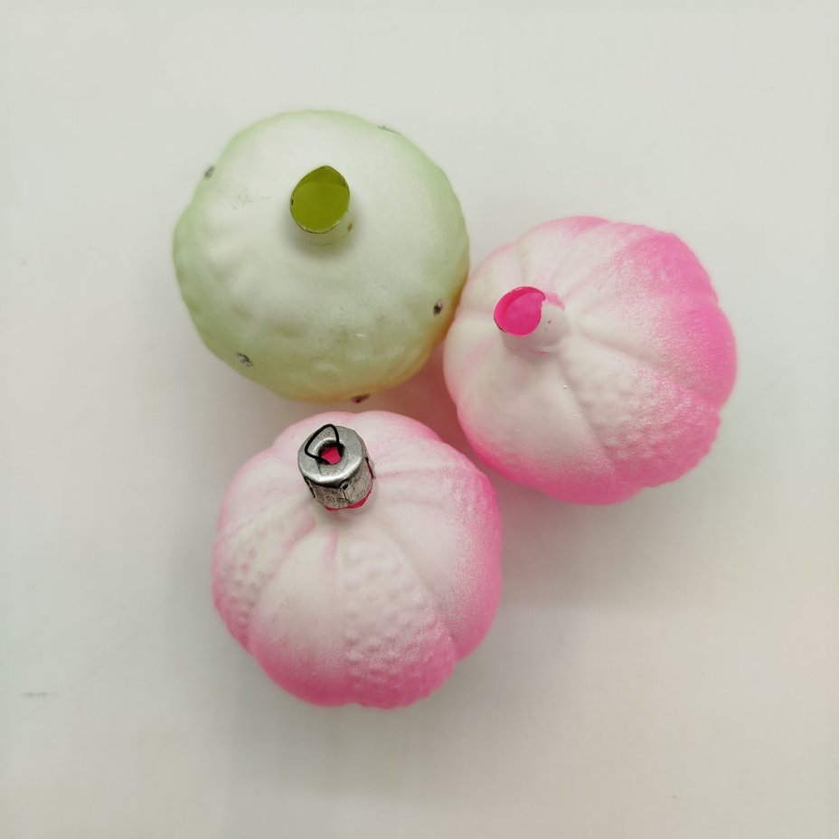 Набор из семи ёлочных игрушек, стекло, Московский завод ёлочных украшений, СССР, 1970-1990 гг.