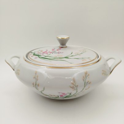 Супница, украшенная цветочным декором, фарфор, деколь, золочение, Bareuther & Co., Bavaria, Германия, 1931-1945 гг., Bareuther & Co.