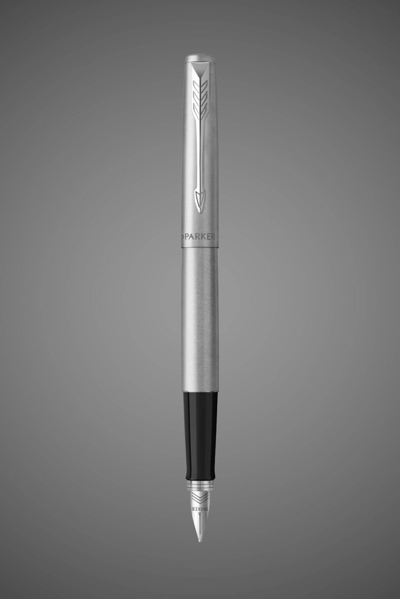 Подарочный набор: Ручка перьевая Parker Jotter Stainless Steel и Ежедневник недатированный серый, Кожа и мех: искусственная кожа, нержавеющая сталь