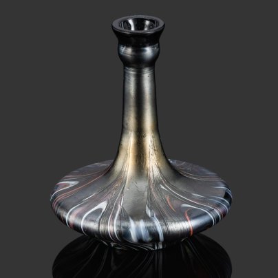 Ваза миниатюрная уплощенной формы в фиолетово-красной гамме, предположительно Loetz