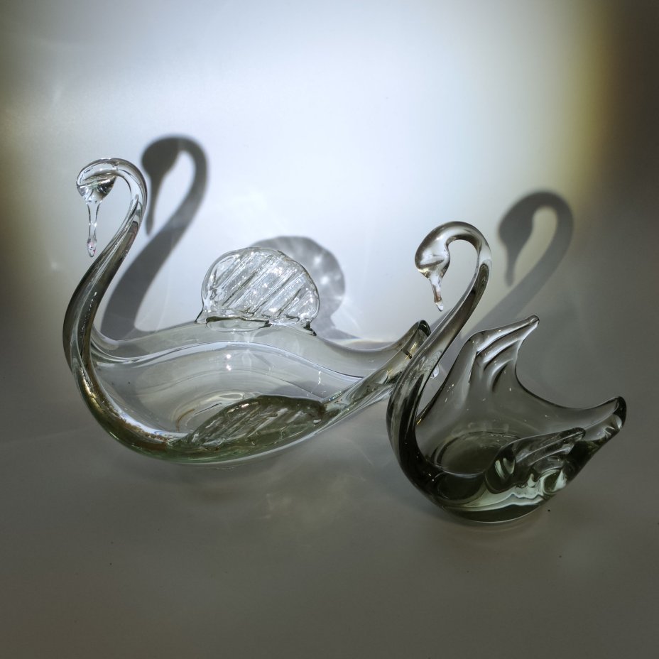 Пара статуэток (мелочниц) "Лебедь" (в подборе)